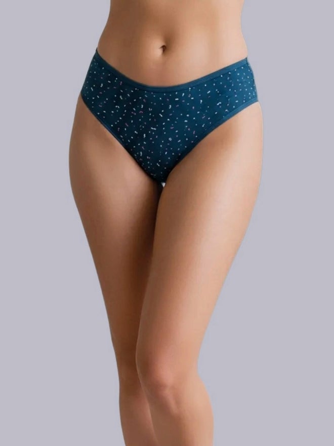 Eden Pack of 3 - Cotton Ditsy Print Hipster Briefs - Image 2