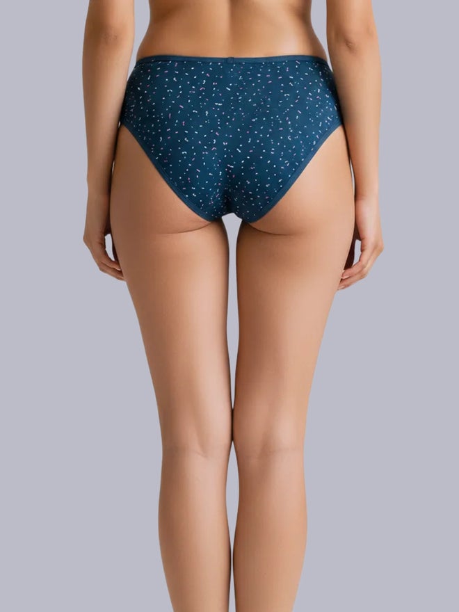 Eden Pack of 3 - Cotton Ditsy Print Hipster Briefs - Image 4