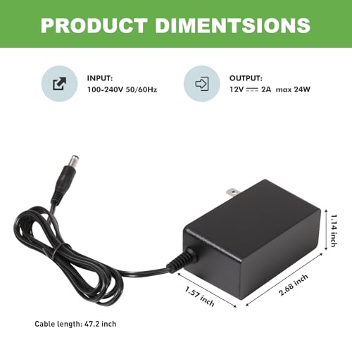 SmoTecQ 12V 2A Power Supply AC Adapter 2 Pack for CCTV Security Camera, Led Strip Lights, Router, Printer, Breast Bump and Other 12 Volt Electronics Devices Less Than 2 Amp - Image 5