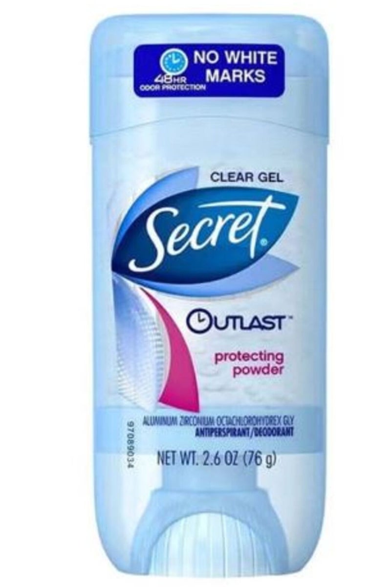 Secret Outlast Antiperspirant/Deodorant Clear Gel Protecting Powder 76g