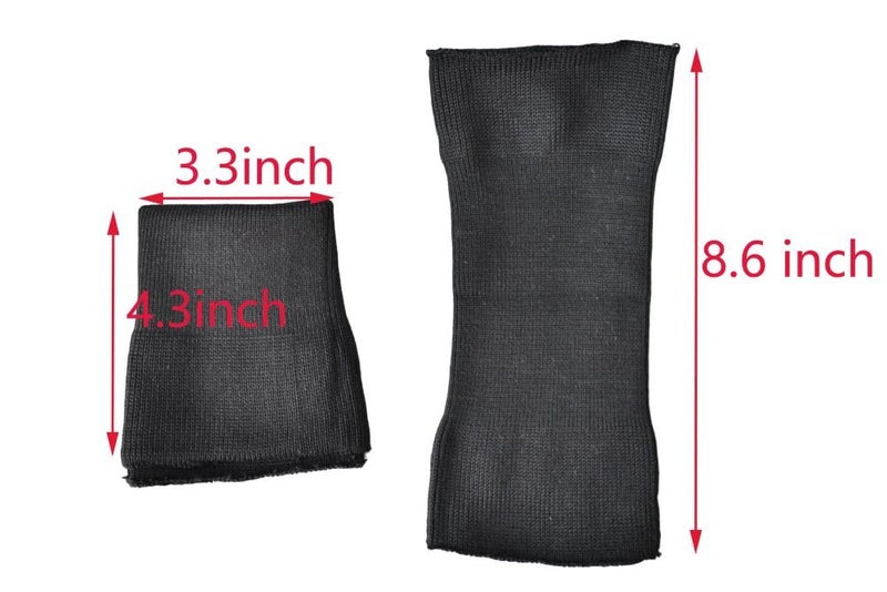 Noraling Knit Cuffs For Jacket Seamless Rib Cuffs 1Pair For Sleeve Extending Or Replacement (Black) - Image 2
