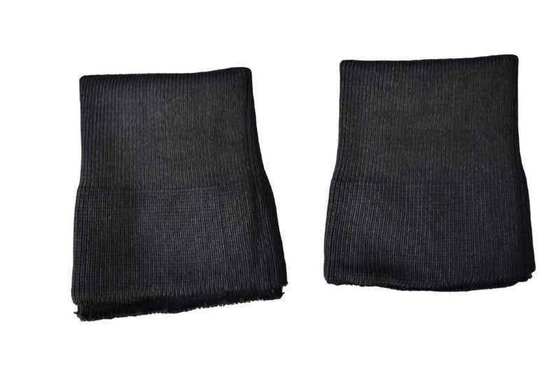 Noraling Knit Cuffs For Jacket Seamless Rib Cuffs 1Pair For Sleeve Extending Or Replacement (Black) - Image 1