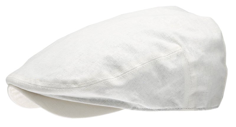 EPOCH HATS Men's Linen Flat Ivy Gatsby Summer Newsboy Hats (White, SM) - Image 1
