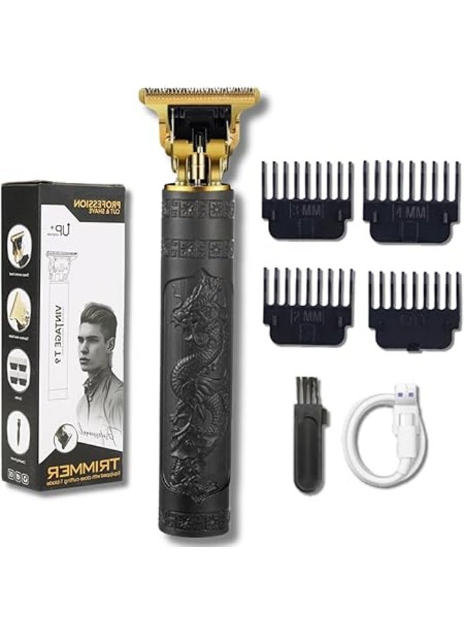 ماكينة حلاقة شعر احترافية، ماكينة حلاقة شعر لاسلكية قابلة لإعادة الشحن للرجال، ماكينة تشذيب اللحية مع 4 أمشاط توجيه، ماكينة حلاقة شعر قابلة لإعادة الشحن عبر منفذ USB - Image 1