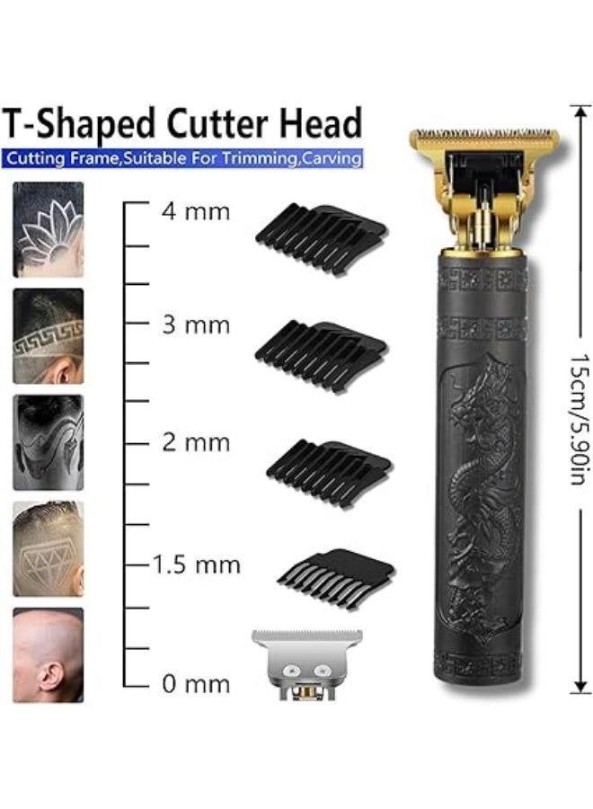 ماكينة حلاقة شعر احترافية، ماكينة حلاقة شعر لاسلكية قابلة لإعادة الشحن للرجال، ماكينة تشذيب اللحية مع 4 أمشاط توجيه، ماكينة حلاقة شعر قابلة لإعادة الشحن عبر منفذ USB - Image 4