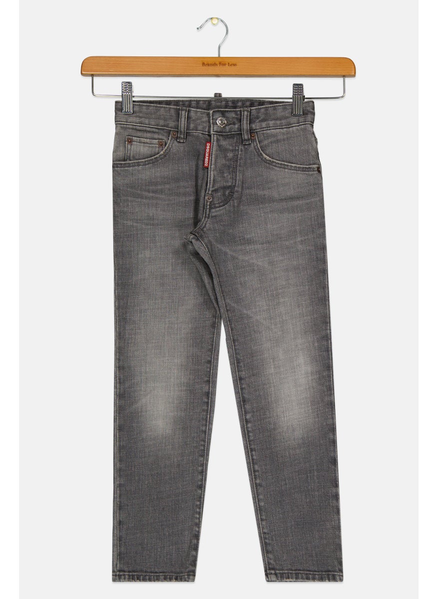 DSQUARED2 Kids Girl Washed Stretchable Jeans, Grey  - Image 1