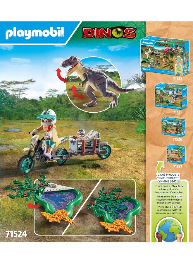 بلاي موبيل بلايموبيل مسار آثار الديناصور تي-ريكس – مجموعة لعب مع شخصيات ديناصورات، أدوات حفريات مستحاثات، وإكسسوارات مغامرة للعب إبداعي وتعليمي | موديل 71524 | لعبة إبداعية للأطفال من عمر 4 سنوات فأكثر - Image 5