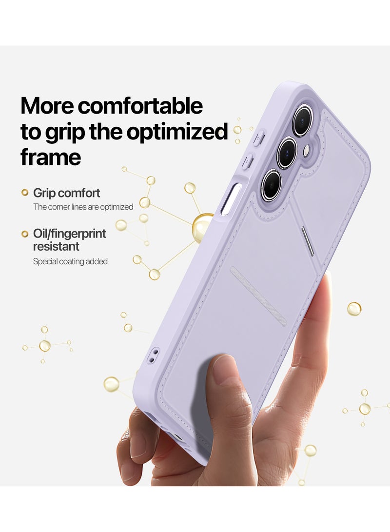 DUX DUCIS Rafi II Series Case for Samsung Galaxy A15 5G/4G  Case Wallet with Kickstand and Credit Card Holder Compatible with MagSafe Leather Heavy Duty Protective Case Cover (Purple) - Image 2