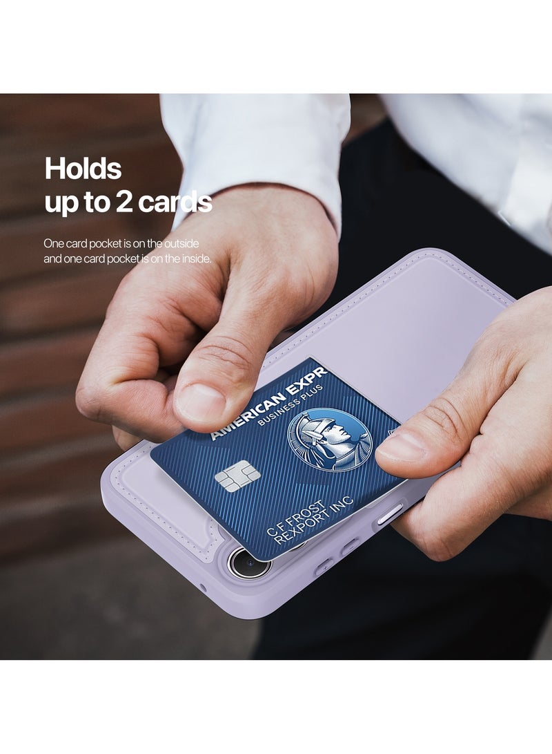 DUX DUCIS Rafi II Series Case for Samsung Galaxy A15 5G/4G  Case Wallet with Kickstand and Credit Card Holder Compatible with MagSafe Leather Heavy Duty Protective Case Cover (Purple) - Image 4