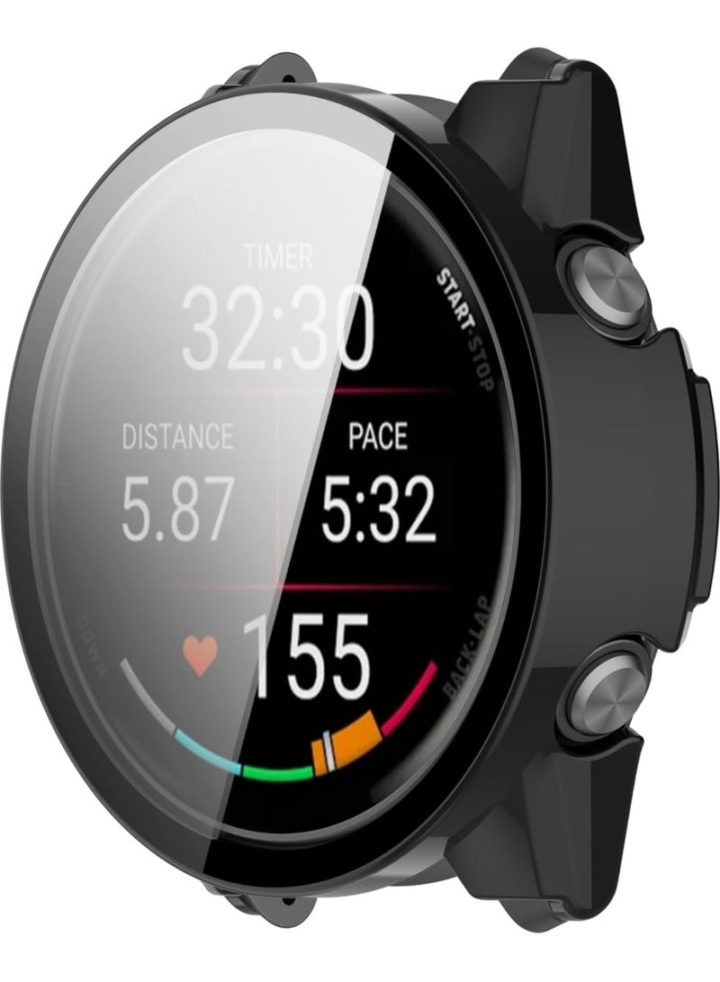 Case with Tempered Glass Screen Protector For Garmin Forerunner 970 47mm, Bumper Full Coverage Protective Hard PC Cases Face Cover for Forerunner 970 47mm Smartwatch Accessories (Black) - Image 2