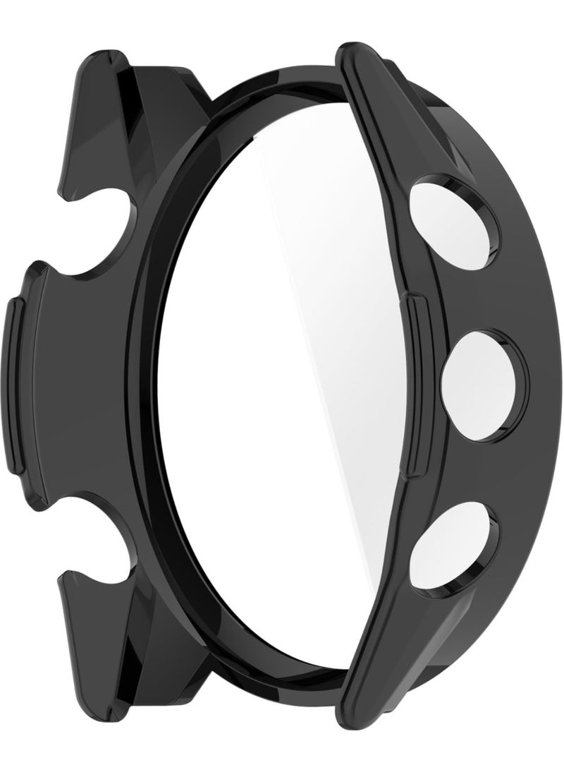 Case with Tempered Glass Screen Protector For Garmin Forerunner 970 47mm, Bumper Full Coverage Protective Hard PC Cases Face Cover for Forerunner 970 47mm Smartwatch Accessories (Black) - Image 5