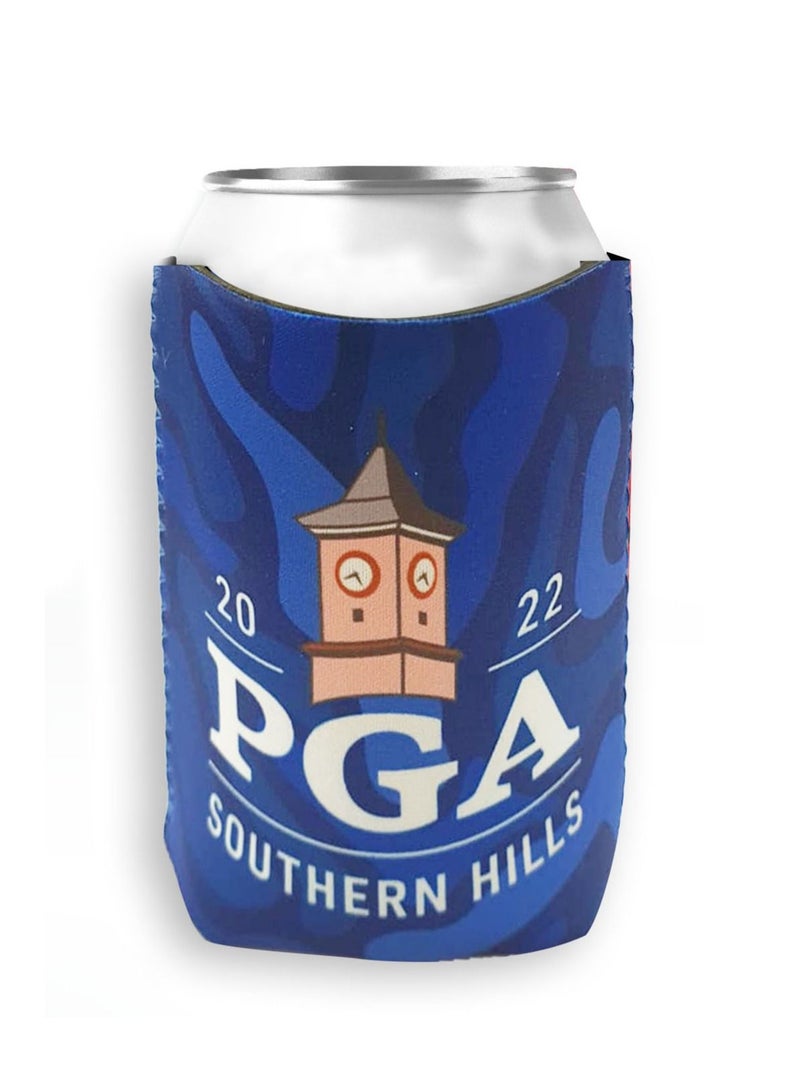 Soda Holder Blue 2022 PGA Southern Hills Koozie Soda Holder Can Coolers Insulated Soda  - Image 1