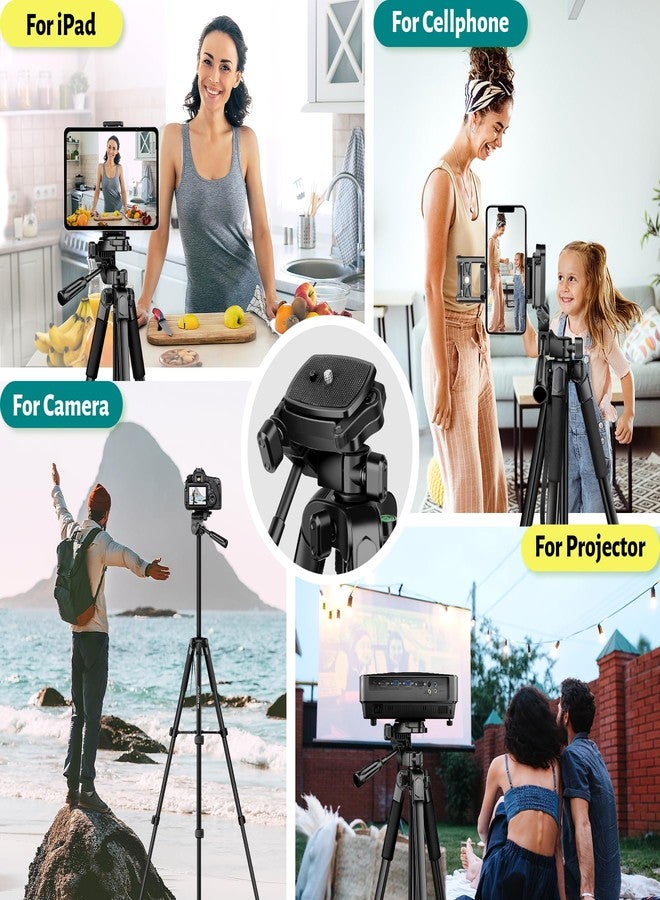JOILCAN Phone Tripod, 67" Camera Tripod Stand for iPhone iPad, Professional Aluminum Travel Tripods with Wireless Remote and Carry Bag for Cellphone Photo Video Recording Vlog - Image 2