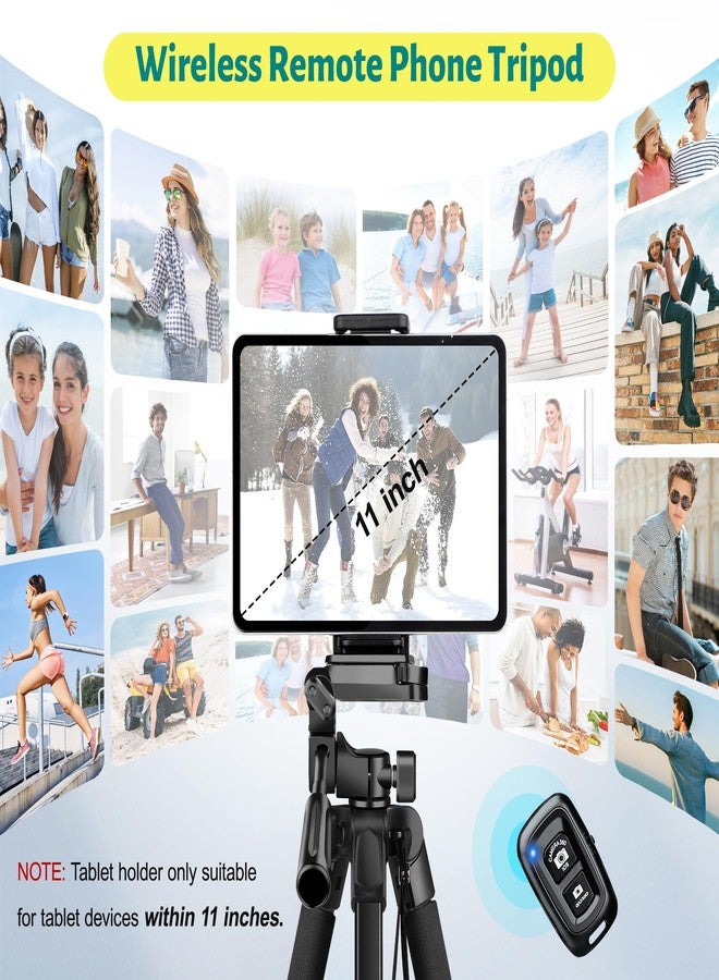 JOILCAN Phone Tripod, 67" Camera Tripod Stand for iPhone iPad, Professional Aluminum Travel Tripods with Wireless Remote and Carry Bag for Cellphone Photo Video Recording Vlog - Image 4