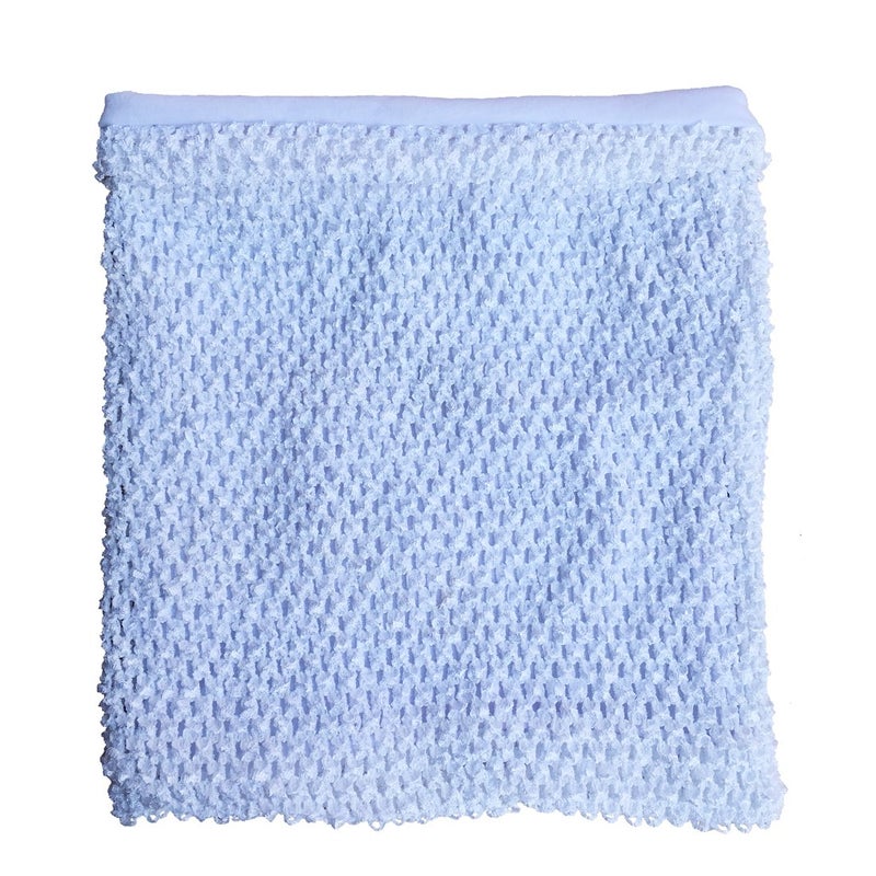 momtutus White Crochet Tutu Top Lined 12 Inches X 10 Inches Elastic Crochet Top Large - Image 1