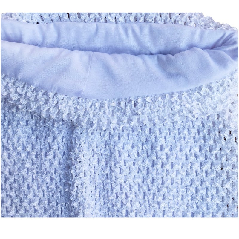 momtutus White Crochet Tutu Top Lined 12 Inches X 10 Inches Elastic Crochet Top Large - Image 3