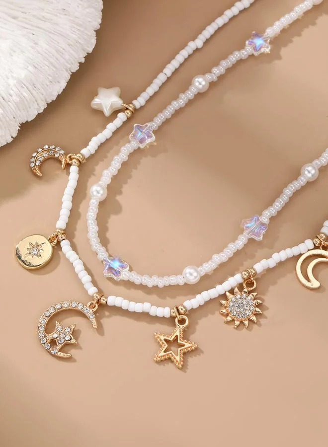 Take Two  Pack of 2 - Celestial Charm Necklace for Women | Best Price UAE