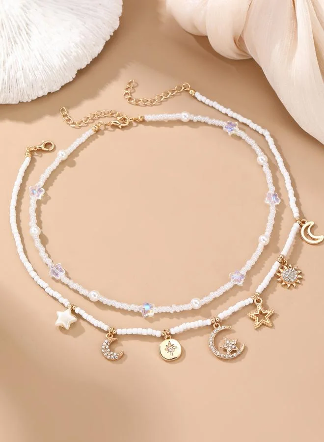 Take Two  Pack of 2 - Celestial Charm Necklace for Women | Best Price UAE