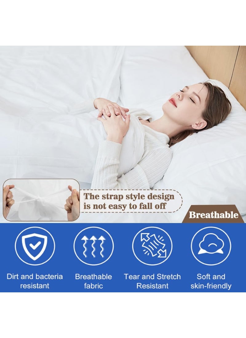 LRUUIDDE Disposable Travel Bed Sheets King Size, Disposable Hotel with Quilt Cover and Pillowcase, Disposable Bedding Travel Bedding Disposable Sheets for Business Travel Hotel Essentials( 4-Piece ) (1pack)  - Image 3