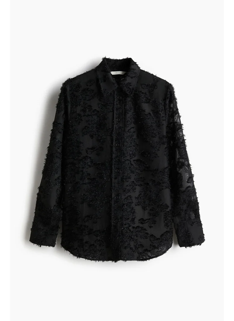 H&M Textured-weave shirt