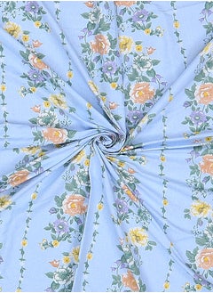 Status Contract Cotton Rich Double Bedsheet with 2 Pillow Covers for Bed Room, Home, Hotel-120 GSM, Blue, 210 X 215 Cm  - Image 5