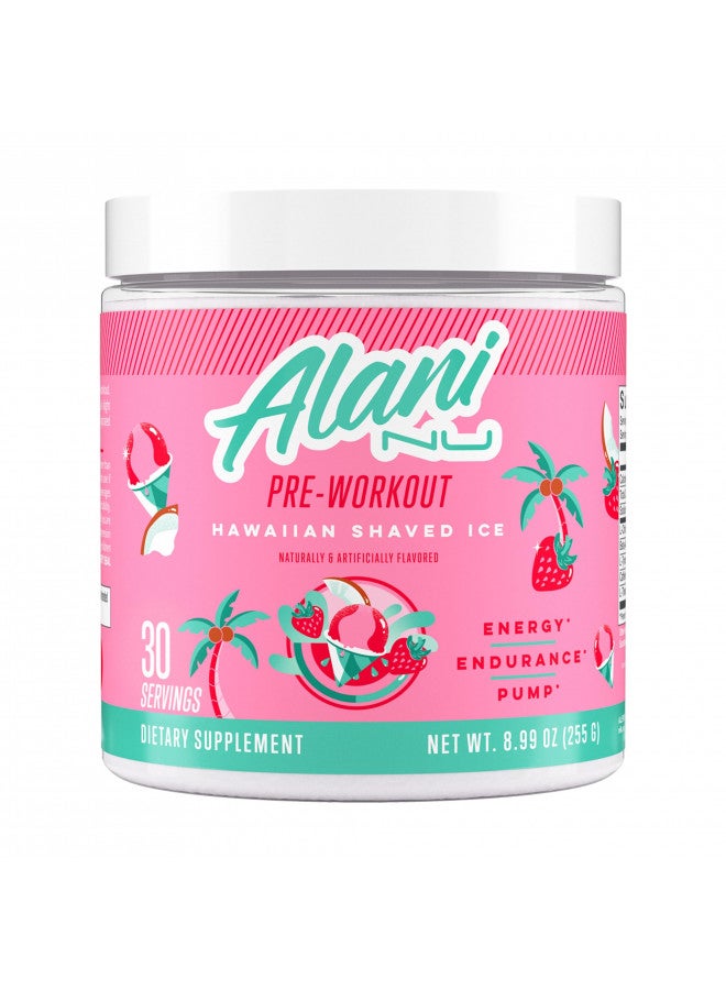 Alani Nu Alani Nu Pre Workout Supplement Powder for Energy, Endurance & Pump, Sugar Free, 200mg Caffeine, Formulated with Amino Acids Like L-Theanine to Prevent Crashing, Hawaiian Shaved Ice 30 Servings  - Image 2