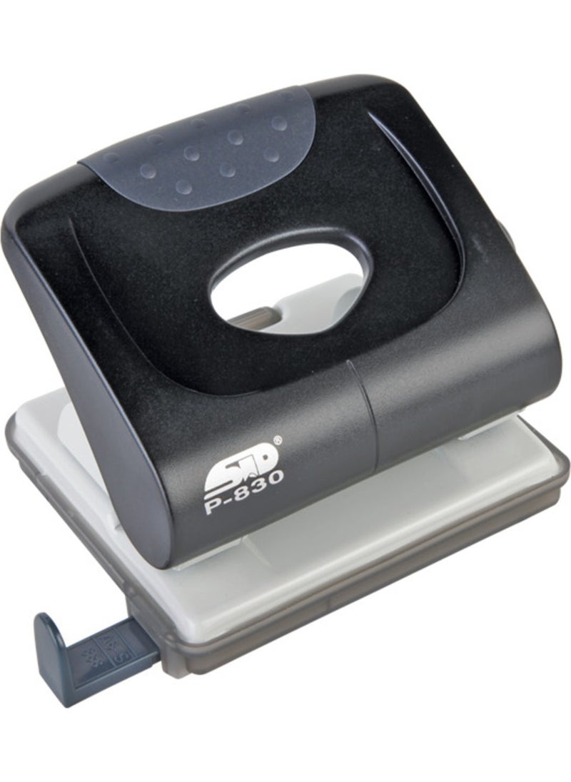 STD Hole Punch Deluxe Medium Size P-830 Black Punches 25 Pages 