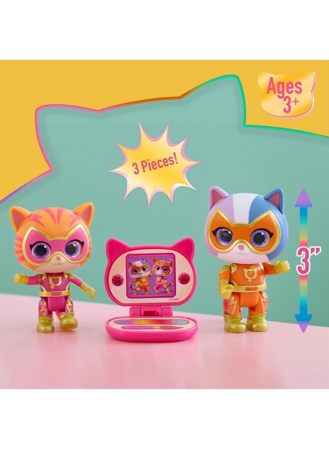 Just Play Disney Junior SuperKitties Su-Purr Charged Ginny and Buddy Figure Set, Kids Toys for Ages 3 Up - Image 4