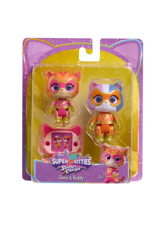 Just Play Disney Junior SuperKitties Su-Purr Charged Ginny and Buddy Figure Set, Kids Toys for Ages 3 Up - Image 5