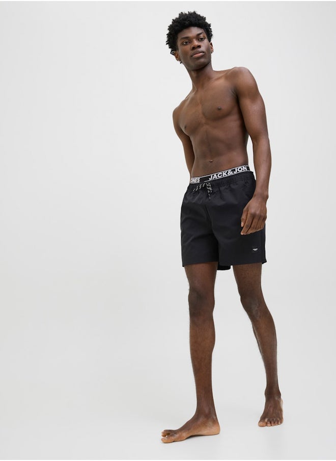 JACK & JONES Mid Rise Regular Fit Swim Shorts  - Image 4