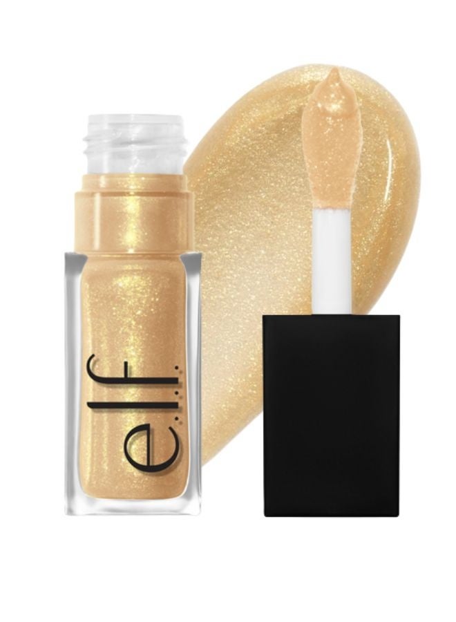 elf e.l.f. Glow Reviver Lip Oil – Citrine Gleam (Sheer Golden Peach Tint) Hydrating High-Shine Nourishing Lip Oil with Squalane & Fruit Oils – 7.6 ml - Image 1