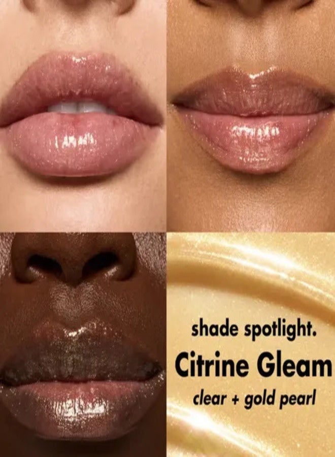 elf e.l.f. Glow Reviver Lip Oil – Citrine Gleam (Sheer Golden Peach Tint) Hydrating High-Shine Nourishing Lip Oil with Squalane & Fruit Oils – 7.6 ml - Image 2