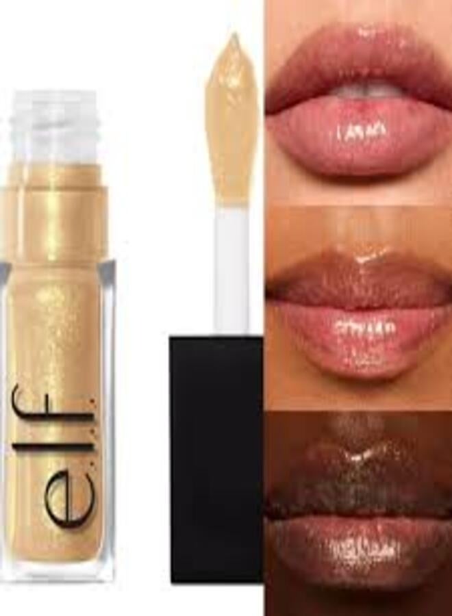 elf e.l.f. Glow Reviver Lip Oil – Citrine Gleam (Sheer Golden Peach Tint) Hydrating High-Shine Nourishing Lip Oil with Squalane & Fruit Oils – 7.6 ml - Image 3