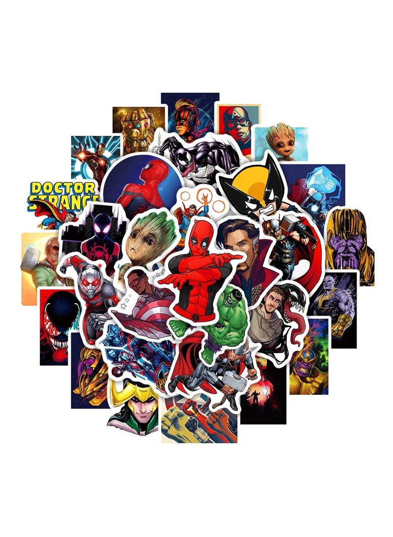 Color Fans 100 جهاز كمبيوتر شخصى ملصقات مقاومة للماء لطيف أنيمي الكرتون الفينيل ملصق جمالي كمبيوتر محمول لوح التزلج الأمتعة الكمبيوتر زجاجة ماء الكتابة على الجدران ملصقات حزم للأطفال المراهقين الفتيات البالغين - Image 2