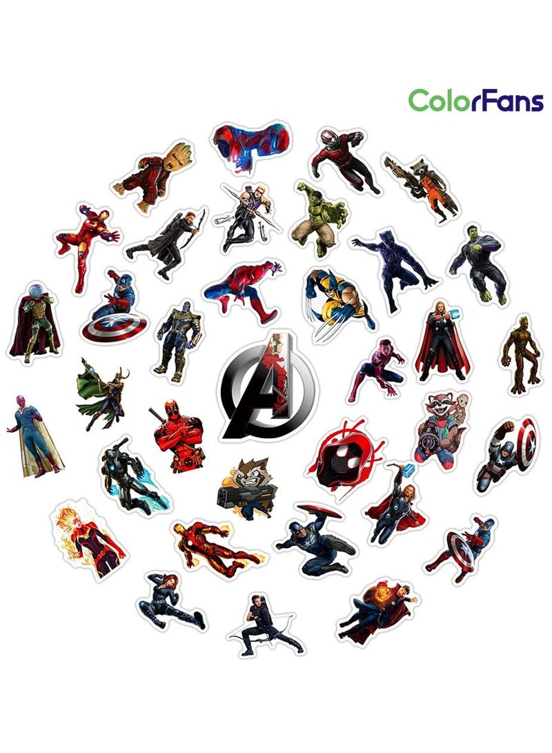 Color Fans 100 جهاز كمبيوتر شخصى ملصقات مقاومة للماء لطيف أنيمي الكرتون الفينيل ملصق جمالي كمبيوتر محمول لوح التزلج الأمتعة الكمبيوتر زجاجة ماء الكتابة على الجدران ملصقات حزم للأطفال المراهقين الفتيات البالغين - Image 1