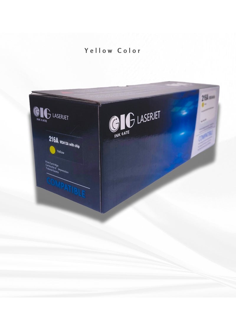 IG Yellow Toner Cartridge – Compatible with HP 216A – For LaserJet Pro 155a / 155nw / MFP 183fw / 182n – Up to 850 Pages - Image 2