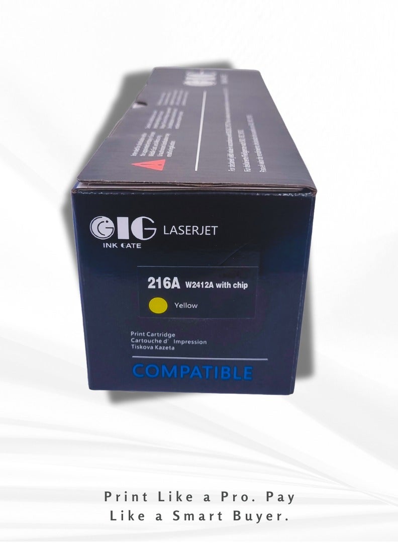 IG Yellow Toner Cartridge – Compatible with HP 216A – For LaserJet Pro 155a / 155nw / MFP 183fw / 182n – Up to 850 Pages - Image 3