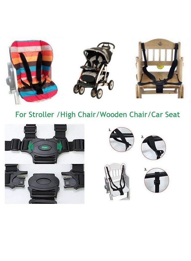 Topwon 5 Point Harness Baby Chair Stroller Safety Belt Pram Buggy Strap for Children High Chair/Pushchair/Booster Replacement… - Image 2