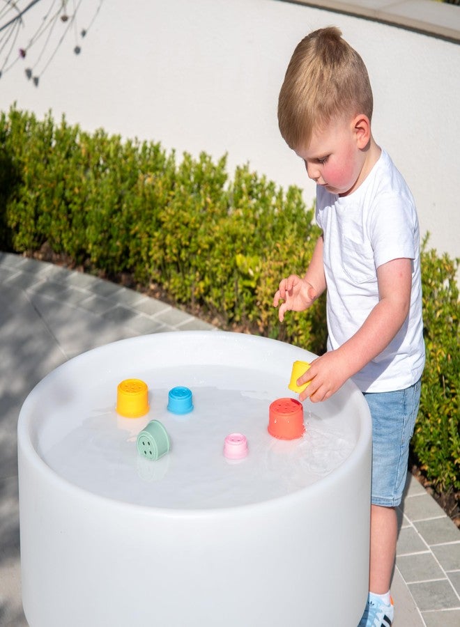 tickit Silisoft Round Colorful Stacking Cups, 7 Soft Silicone Stacking, Nesting & Sensory Play Cups for Baby’s Fine Motor Skills and Early Learning, Rainbow - Image 5