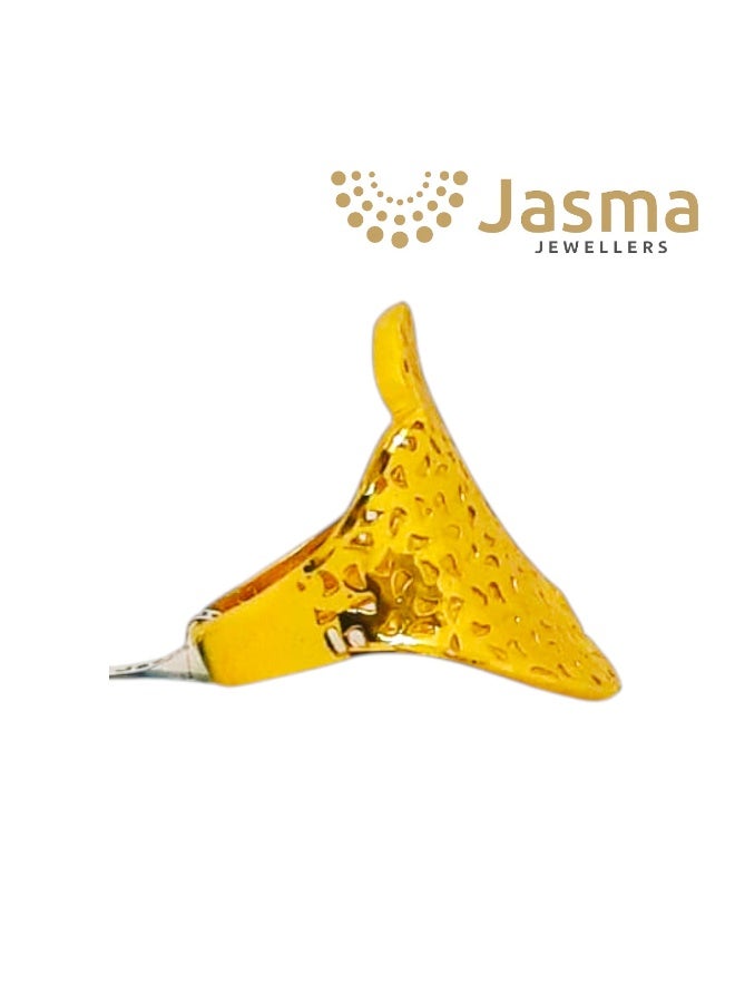 Jasma Jewellers 22K Gold Ring for Women – Solid Gold Statement Ring, 4.66 g | Elegant Daily Wear - Image 3