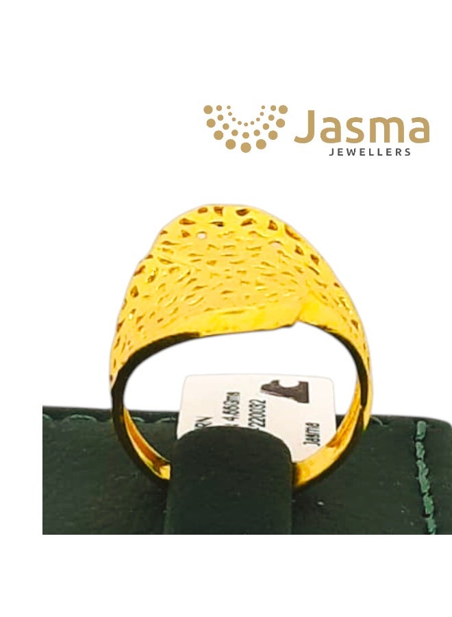Jasma Jewellers 22K Gold Ring for Women – Solid Gold Statement Ring, 4.66 g | Elegant Daily Wear - Image 5