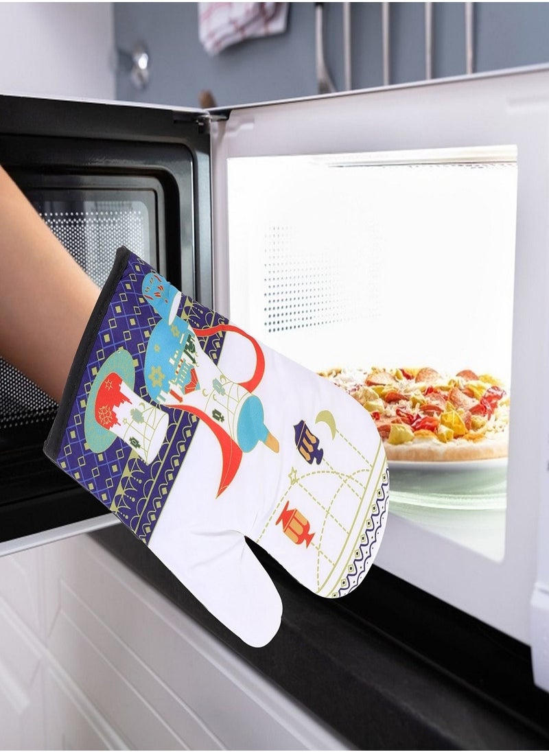 E COMMERCE  BAG مريلة مطبخ مون ستار مع قفازات فرن وحامل وعاء، مجموعة أدوات مريلة لتزيين حفلات العشاء كهدية للزوجة  - Image 5