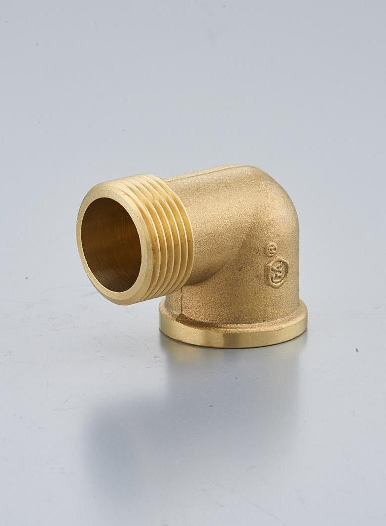 GA  2 Pcs set,  Brass Male Female Elbow 1/2 inch Brass Plumbing Fittings Set, High-Purity Copper Alloy, BSPT Thread Standard, - Image 1