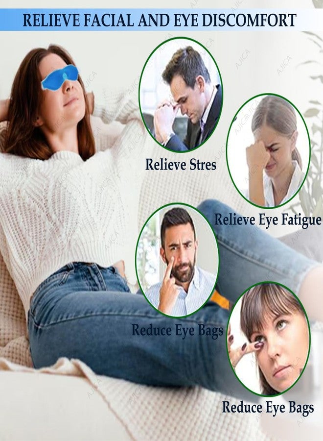 AJICA Aqua Ice Face & Eye Cooling Gel Mask and Aloe Vera Gel Mask Ice Pack for Face and Eye Patches Remove Dark Circles, Fatigue Cool Eyes Patch Pads Eye Care | Facial Skin Refresh Face Mask for Hot & Cold Therapy (Aloe Eye Mask, Eye Mask) - Image 5