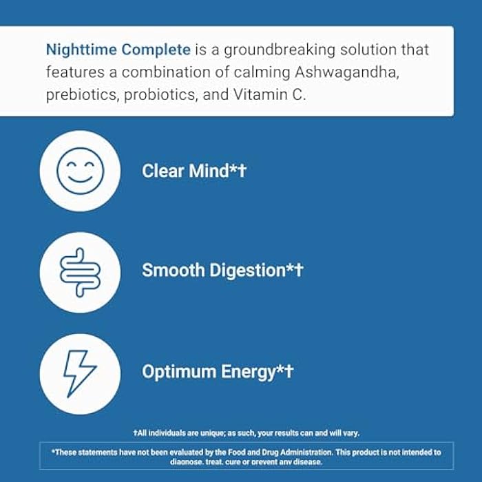 ACTIVATEDYOU Nighttime Complete by Activated You Daily Wellness Drink for Gut Health with Ashwagandha - Raspberry Lemonade with Prebiotics, Probiotics, Vitamin C - Supports Relaxation & Digestion, Plant-Based - Image 3