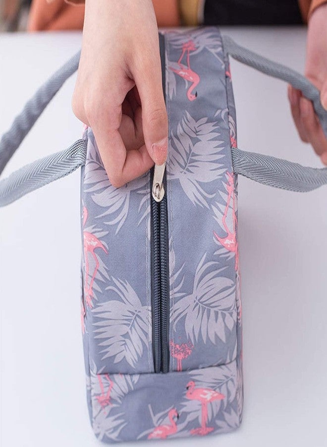 STARFLYER Insulated Lunch Bag Women Girls, Reusable Cute Tote Lunch Box for Adult & Men, Leakproof Cooler Lunch Bags for Work Office Travel School Picnic. (Grey Bird) - Image 5