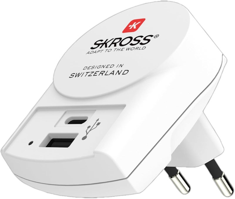 سكروس محول السفر USB من – أساسيات السفر محول قابس دولي لأوروبا - Image 1