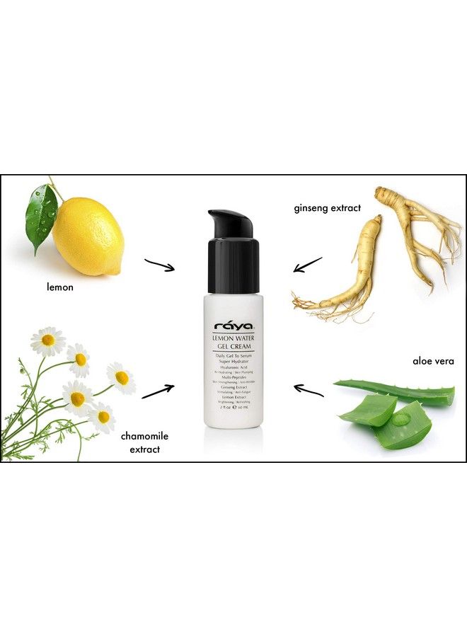 Raya Lemon Water Gel Cream (308) | Moisturizing Skinrepairing And Antiaging Facial Day And Night Cream For Nonproblem Skin | Fills In Wrinkles And Improves Complexion - Image 3