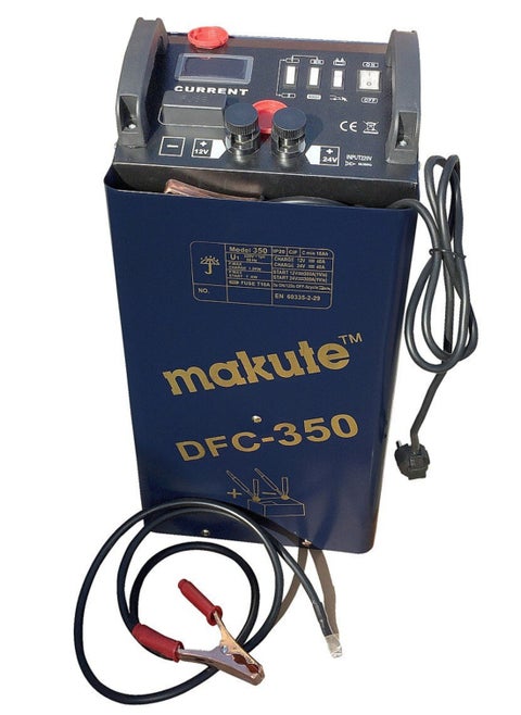 Battery Charger & Jump Starter, 60A, 220V, Single Phase, 5kg, Portable Car Battery Charging Device for Vehicles, DFC-350