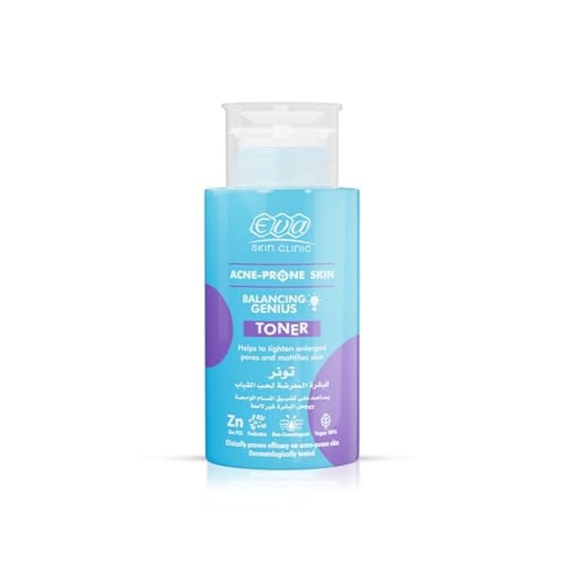 Eva Skin Clinic Acne-Prone Toner For Clean & Matte Skin, Minimizes Pores, Oil-Control, Acne-Safe, Suitable for Oily Skin, 200 ML - Image 1